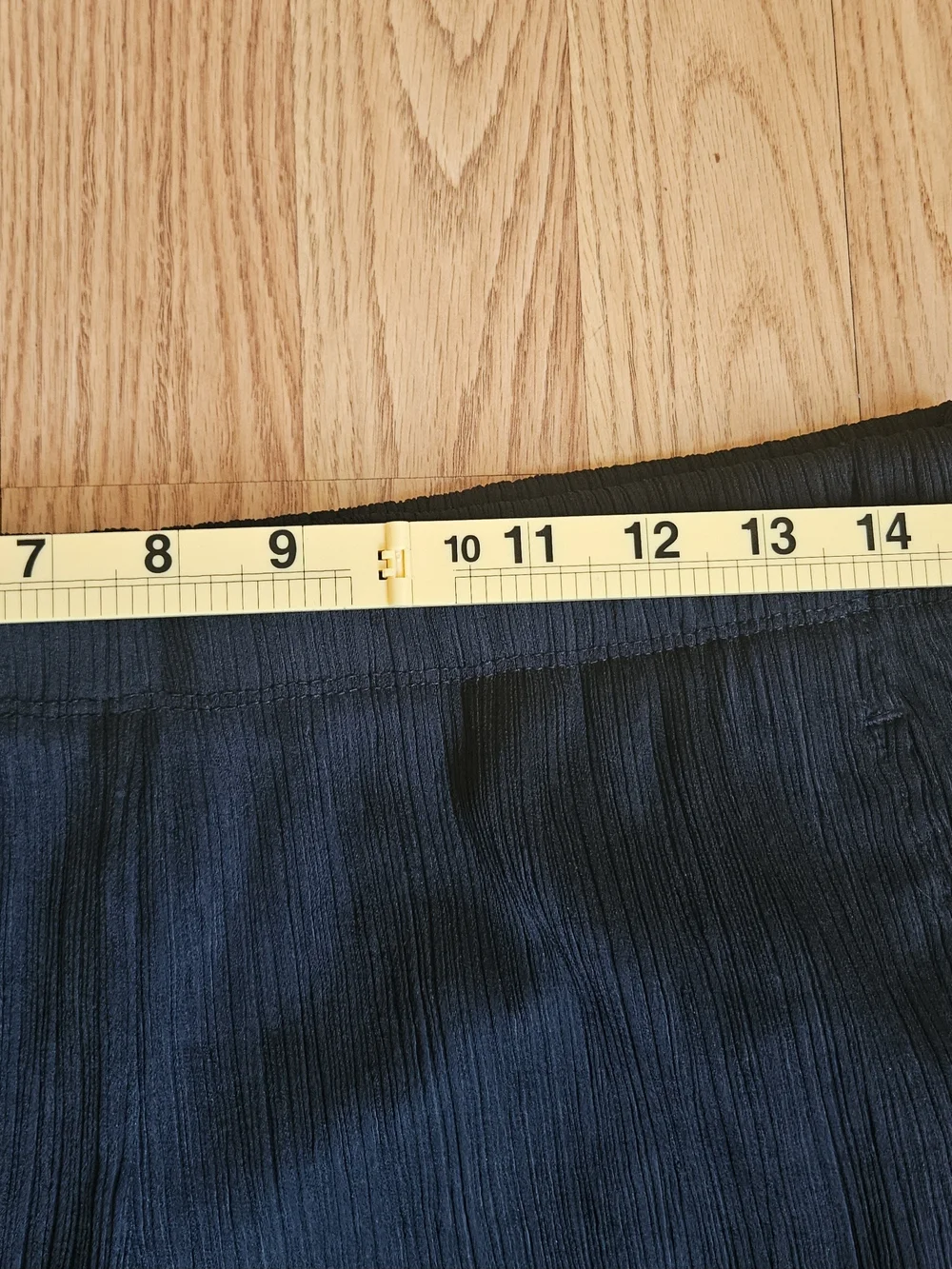 Chico's Women's Black Textured Crinkle Wide Leg Pants Pockets Petite Size 1P MP - Picture 11 of 15